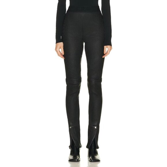 RTA Maelee Leather Pants in Black Small New Womens Split Cuff Trousers - Picture 14 of 16